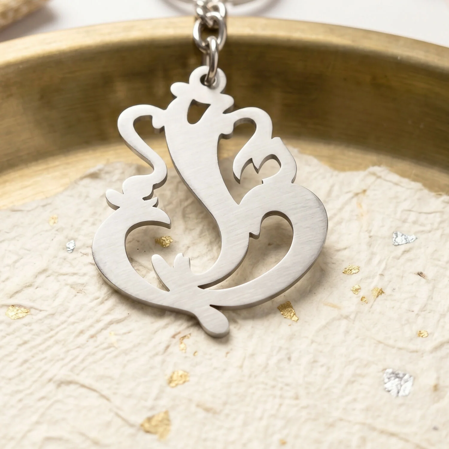 Lord Ganesha Stainless Steel Keychain | Premium Ganpati Metal Key Ring for Men & Women - Image 4