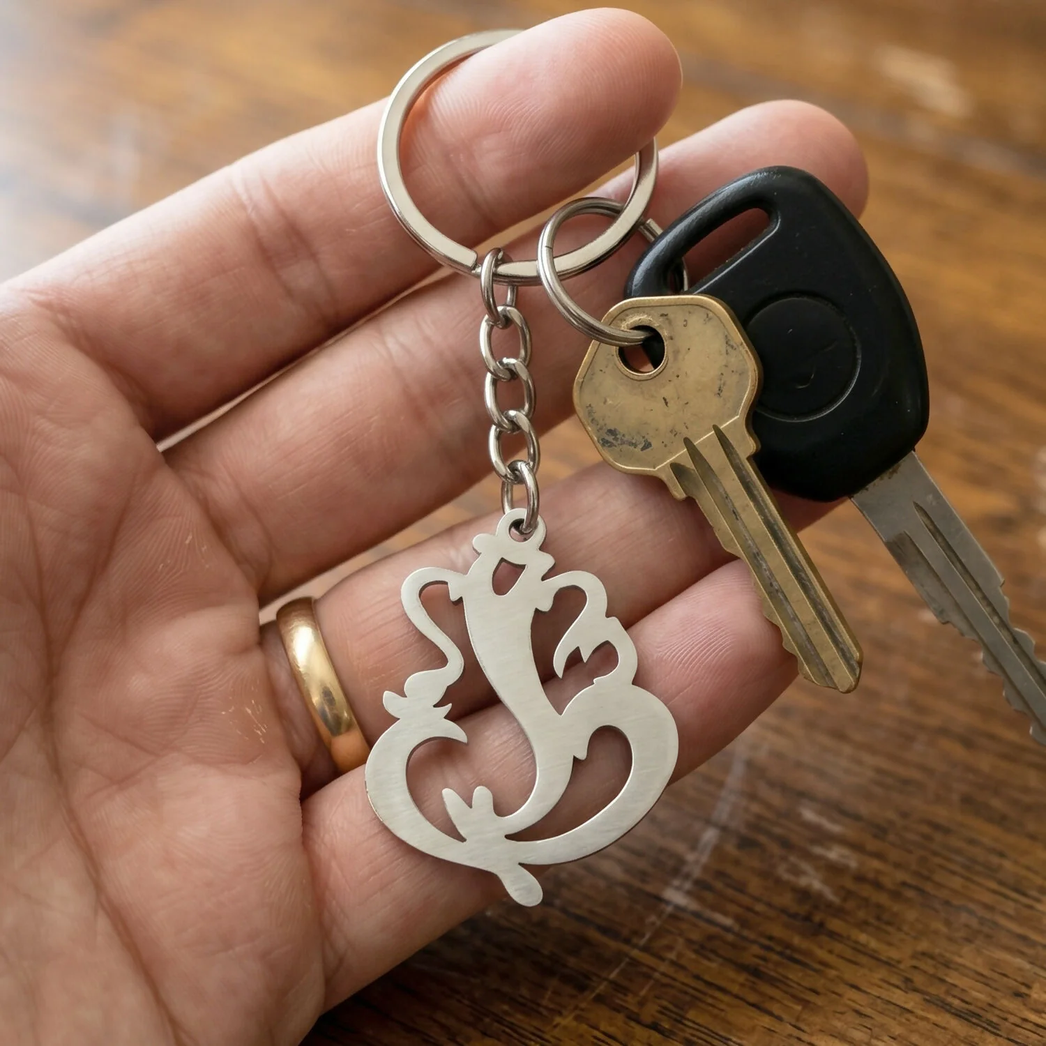 Lord Ganesha Stainless Steel Keychain | Premium Ganpati Metal Key Ring for Men & Women - Image 5