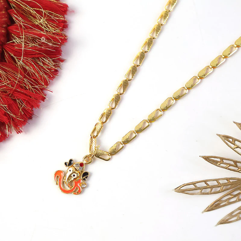 Ganpati Pendant Necklace – Devotional Spiritual Jewelry - Image 3