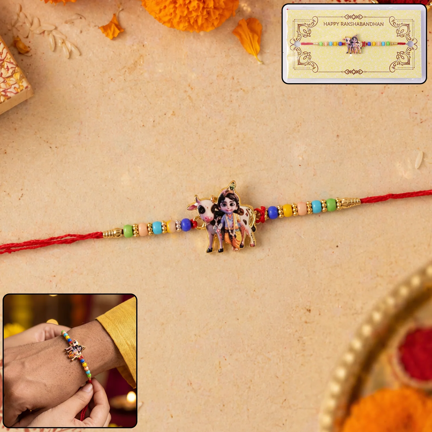 Lord Krishna Rakhi – Divine Blessings & Spiritual Design - Image 2