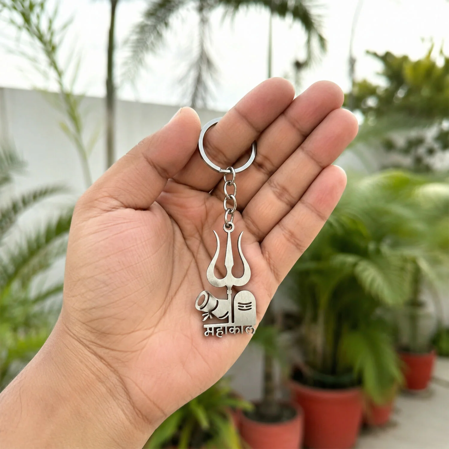 Lord Mahakal Trishul Damru Shivling Metal Keychain | Spiritual Gift for Shiva Devotees - Image 3