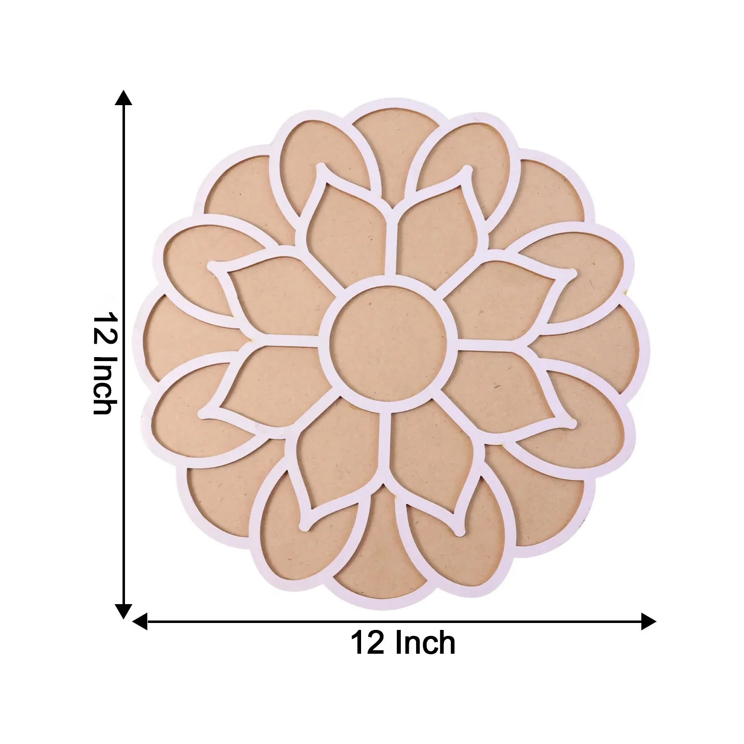 Lotus Rangoli Stencil – Reusable MDF Template for Precise Diwali Decor - Image 6