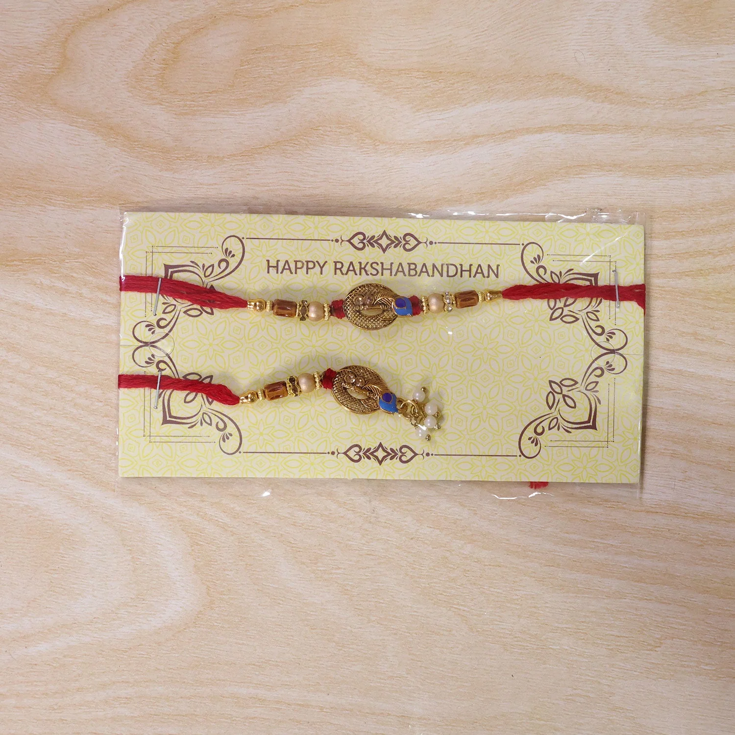 Lumba Rakhi Set Beaded Designer Traditional for Raksha Bandhan - Image 6