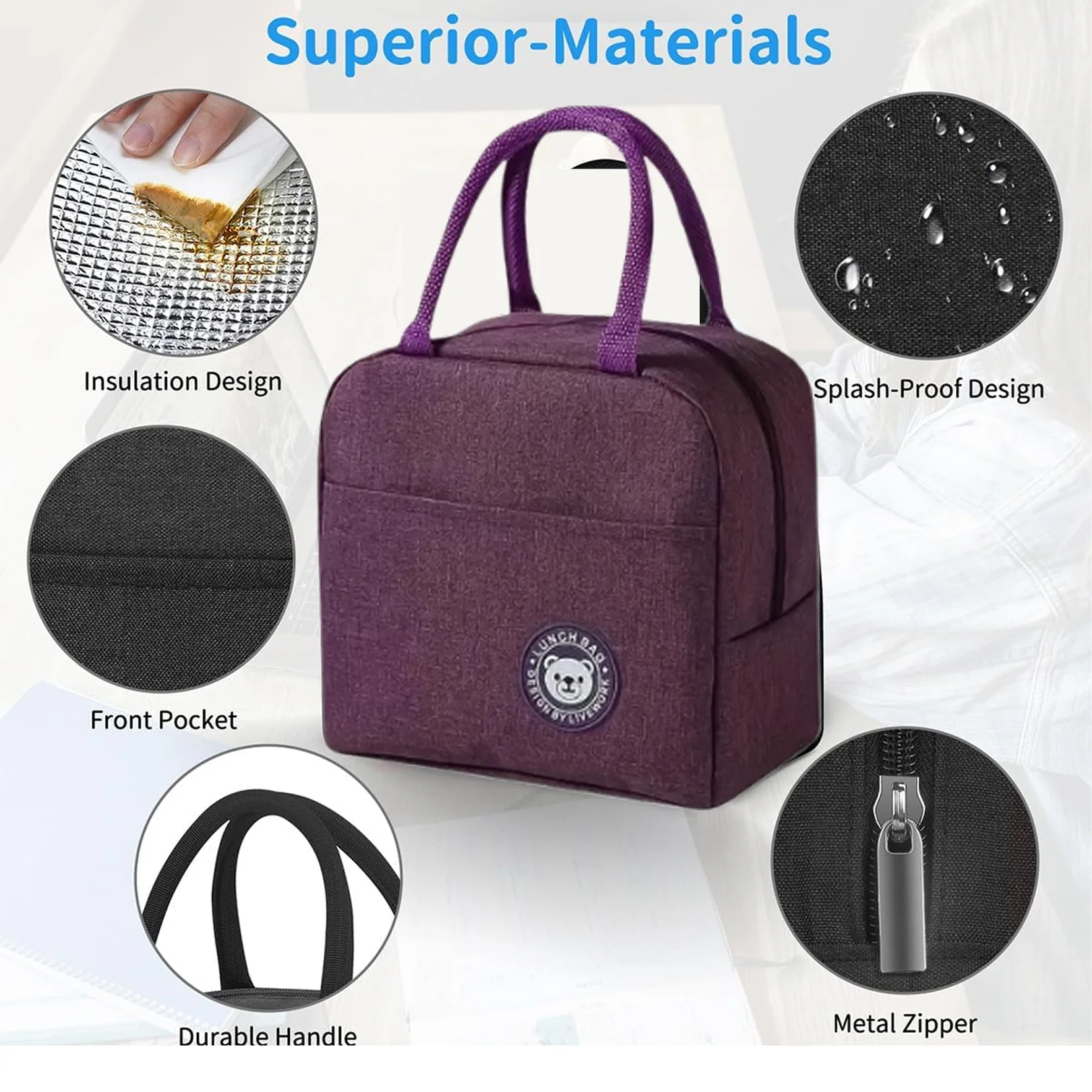 Insulated Lunch Bag for Men & Women – Durable & Portable - Image 2