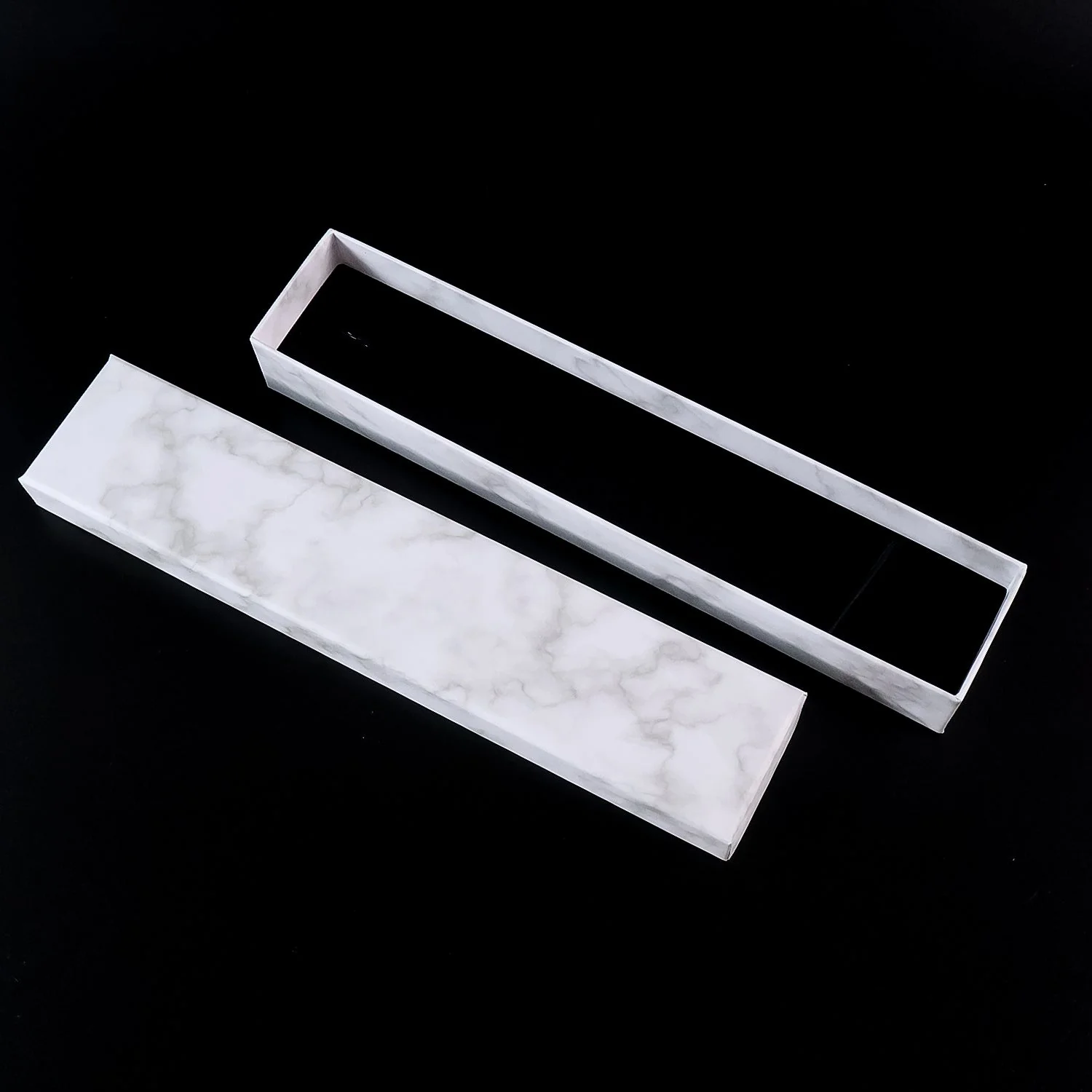 Jewelry Gift Box – Marble Finish Velvet Insert for Bracelets 21x5cm - Image 6