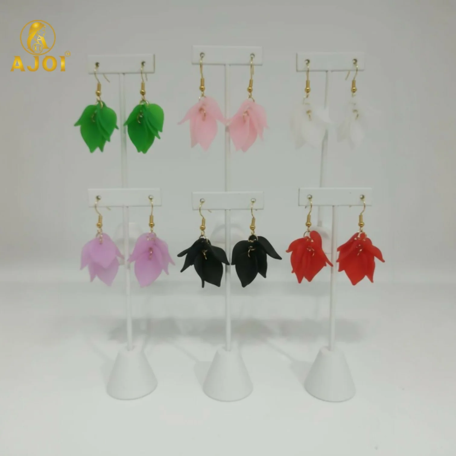 Floral Drop Earrings – Luxury Matte Finish Statement Pack of 6 - Image 6