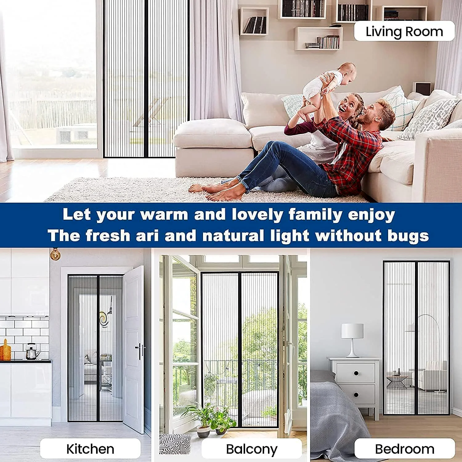 Magic Mesh Screen Door – Hands-Free Bug & Insect Protection - Image 6