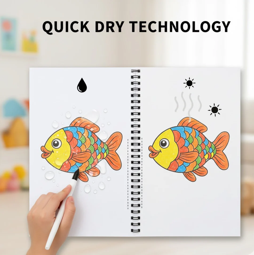 Magic Water Coloring Book – Reusable Mess-Free Fun for Kids | Inventive Play - Image 7