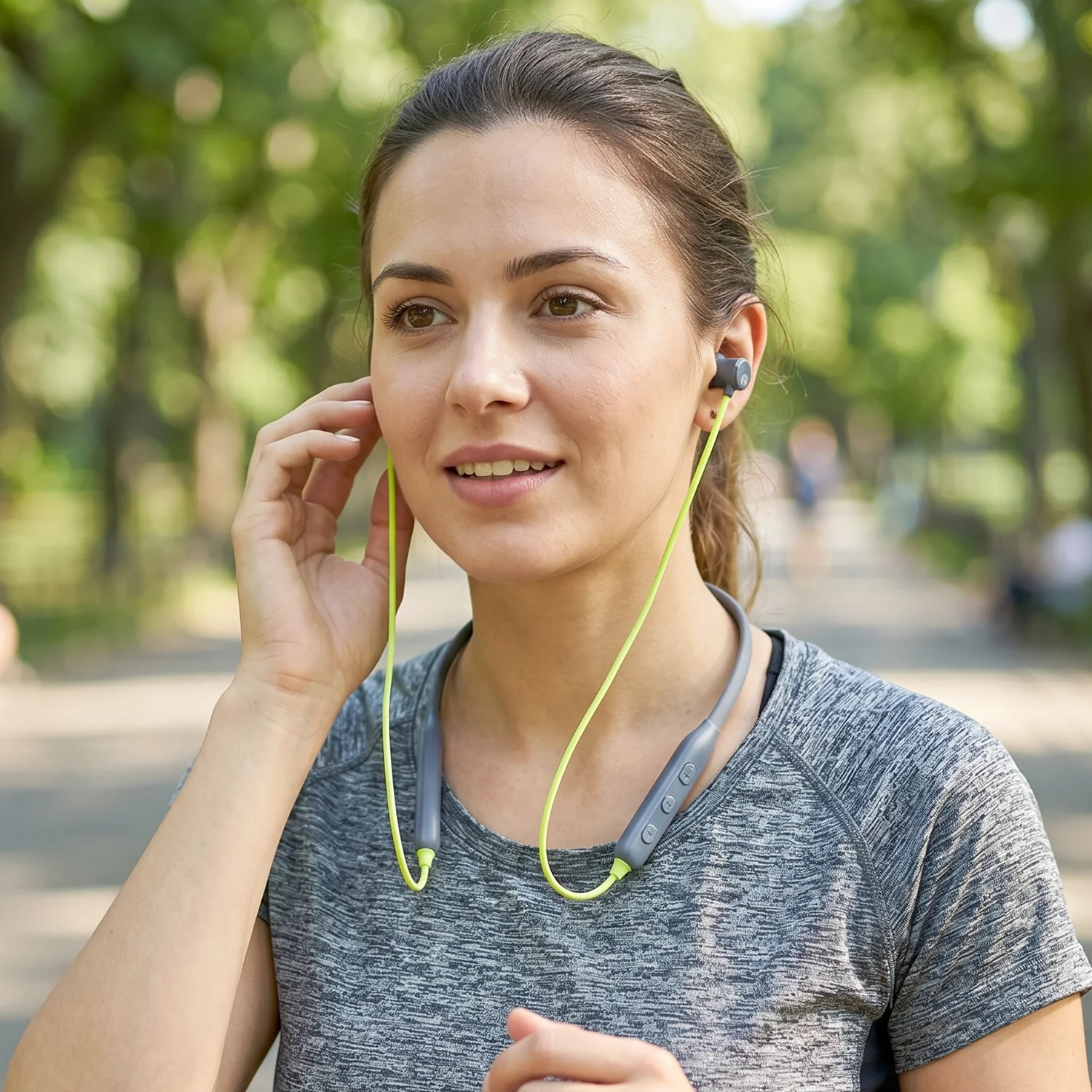 Wireless Bluetooth Neckband Earphones – Deep Bass & Tangle-Free Design - Image 4