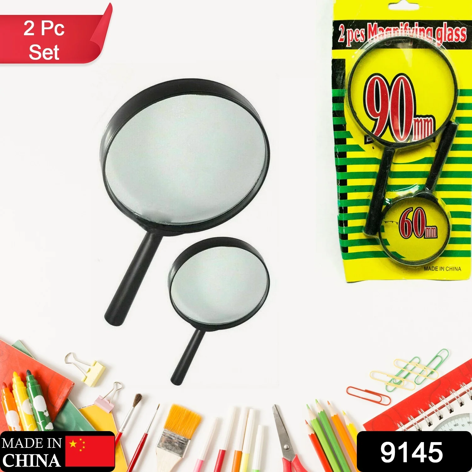 Magnifying Glass Set – Real Glass Lenses, 90mm & 60mm | Indo Glow - Image 2