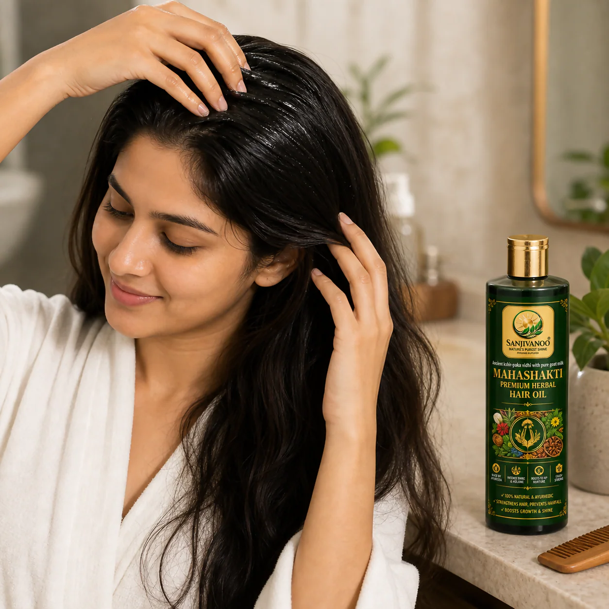 Mahashakti Premium Herbal Hair Oil Ayurvedic Hair Care Oil (100ml) - Image 2
