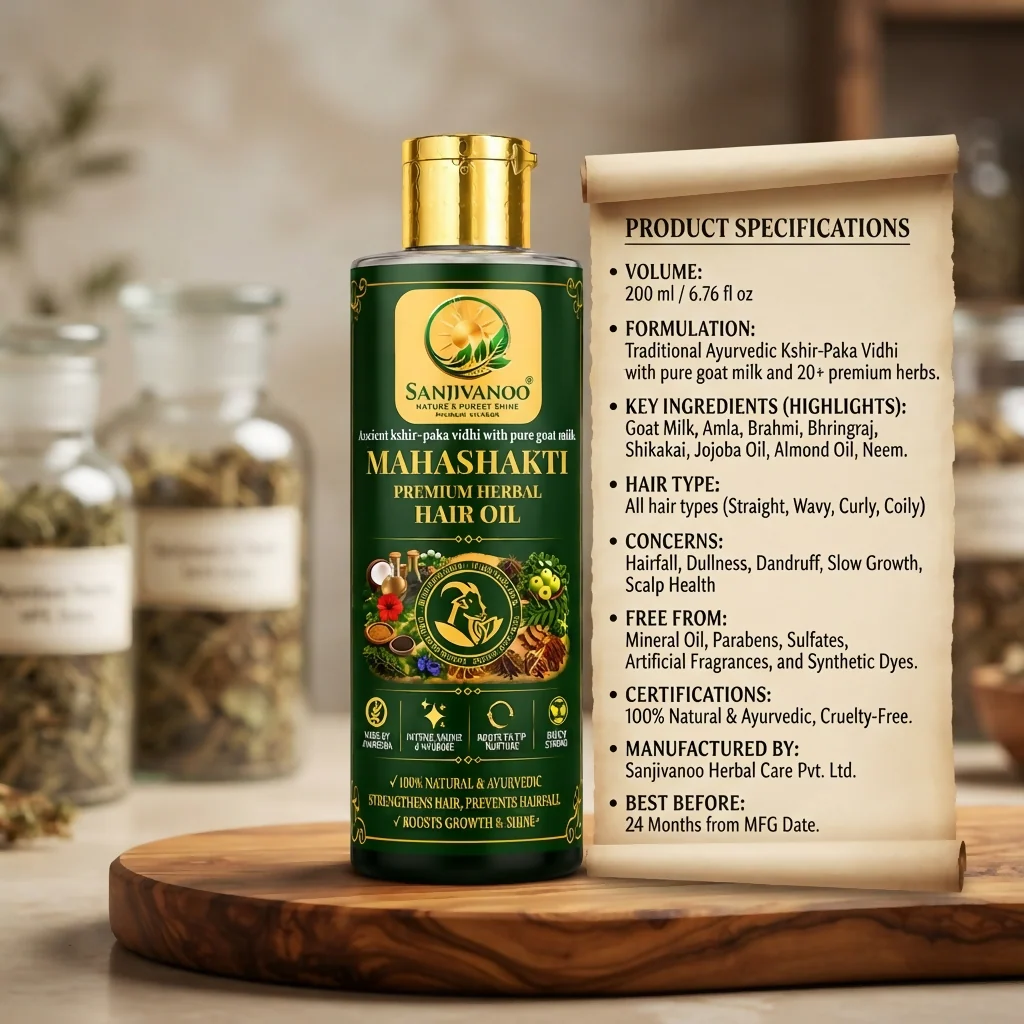 Mahashakti Premium Herbal Hair Oil Ayurvedic Hair Care Oil (100ml) - Image 4