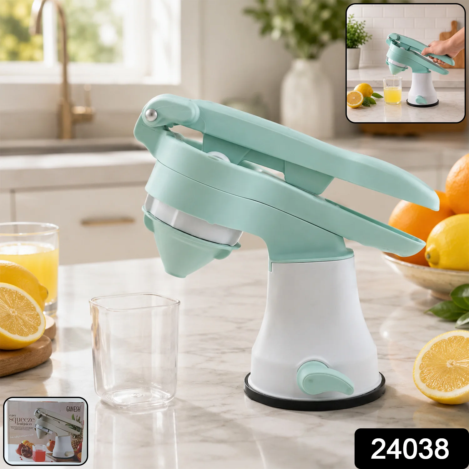 Manual Citrus Juicer – Effortless Hand Press for Fresh Juice - Image 3