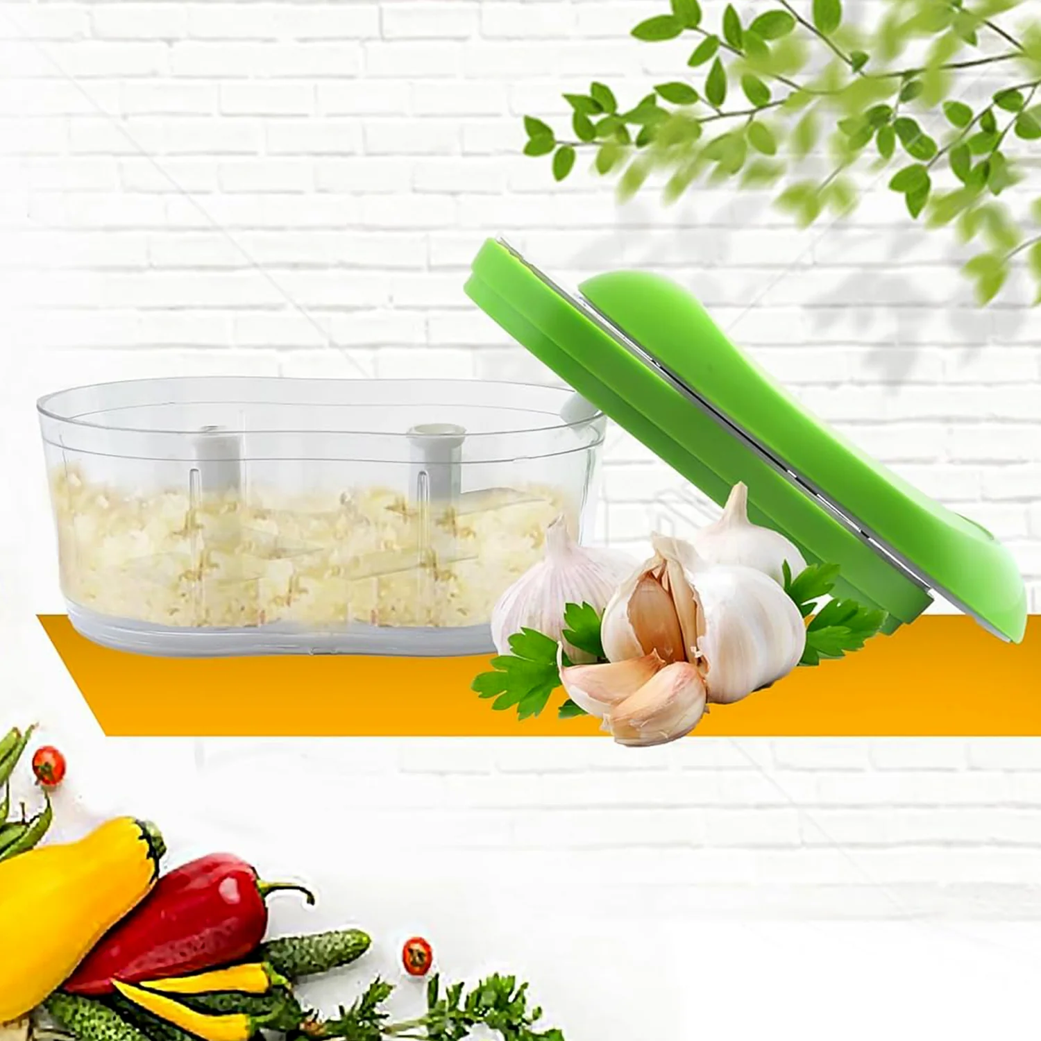 Garlic & Vegetable Chopper – Manual Hand Push for Quick Prep - Image 3