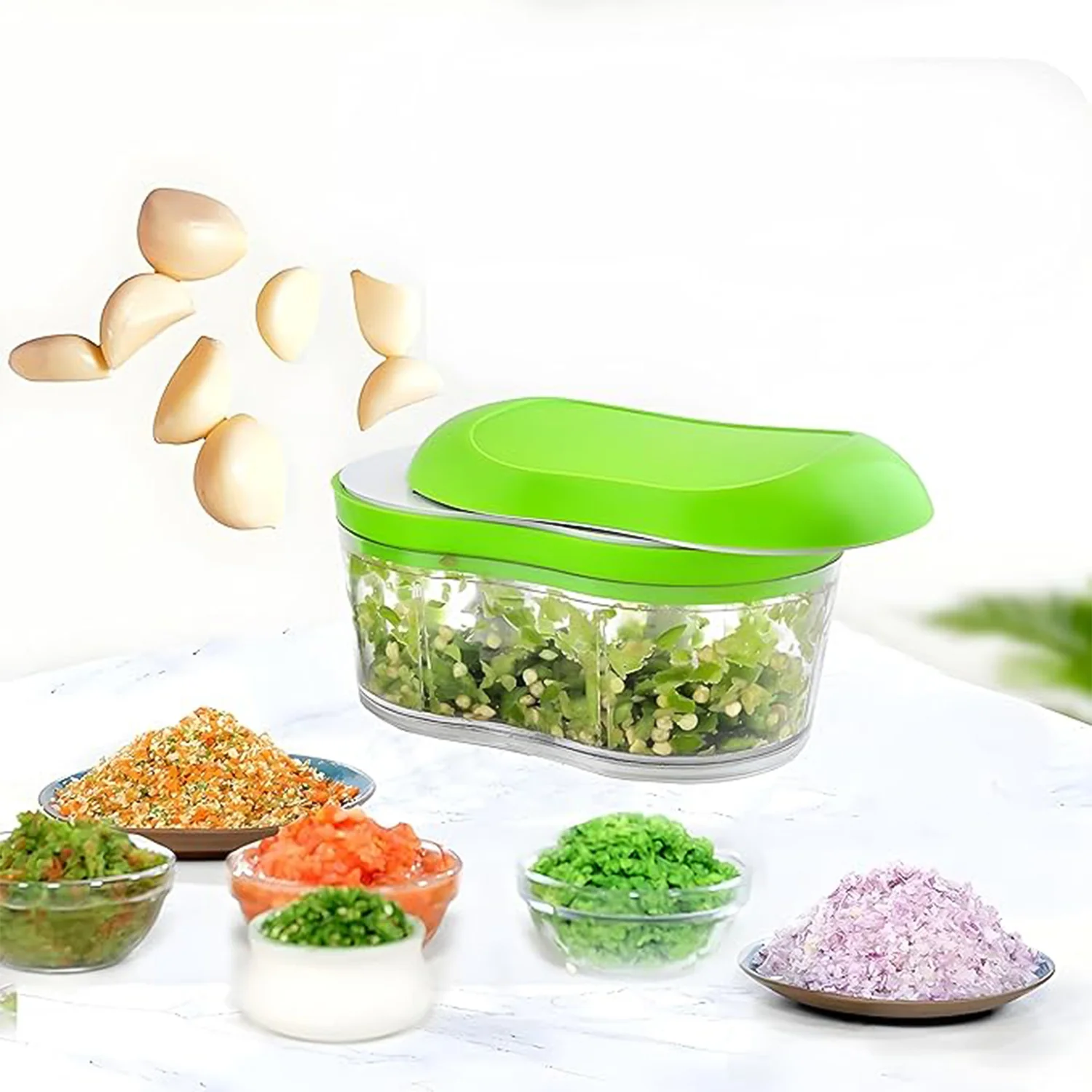 Garlic & Vegetable Chopper – Manual Hand Push for Quick Prep - Image 6