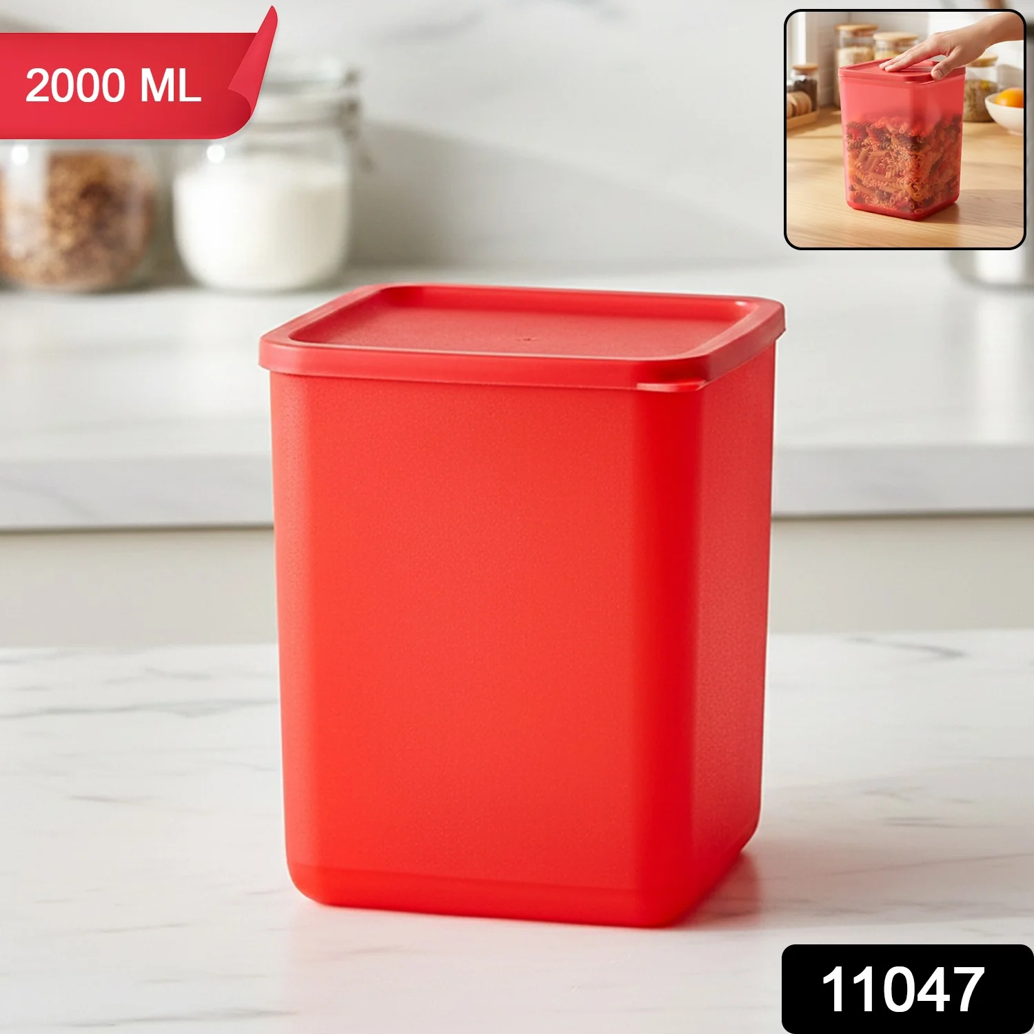 Matt Finish Storage Container – Stylish 2000ml Kitchen Organizer - Image 2