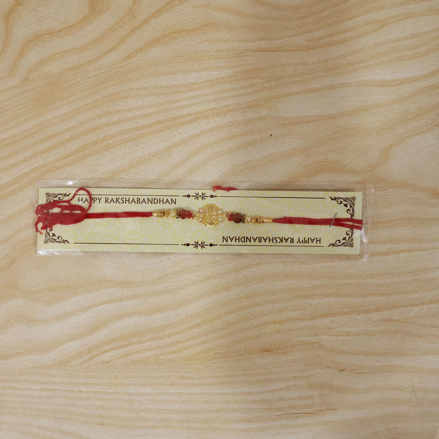 Pearl Rudraksha Rakhi – Elegant Brother's Friendship Wristband - Image 6