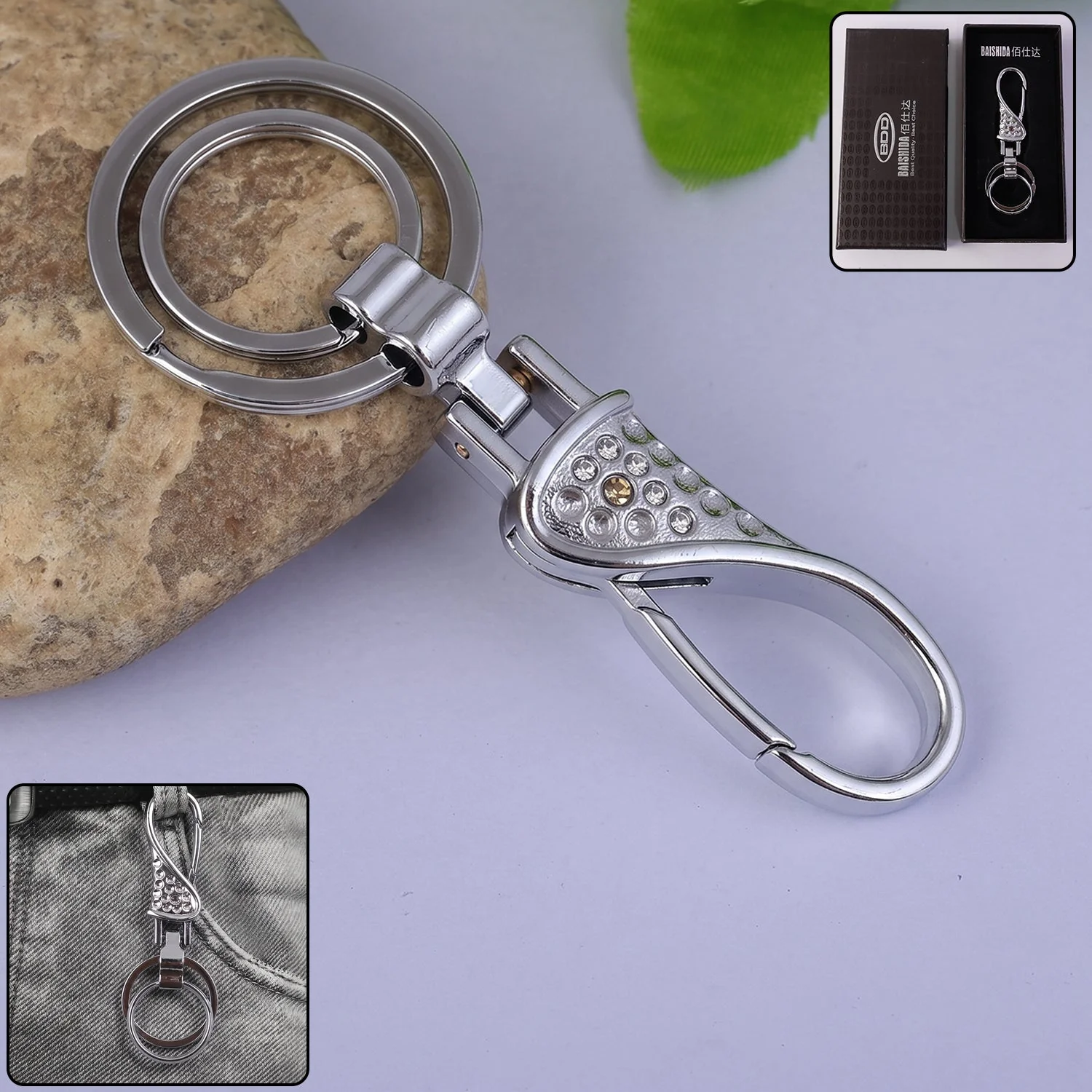 Heavy Duty Metal Key Holder – Durable with Swivel Hook for Everyday Use - Image 3