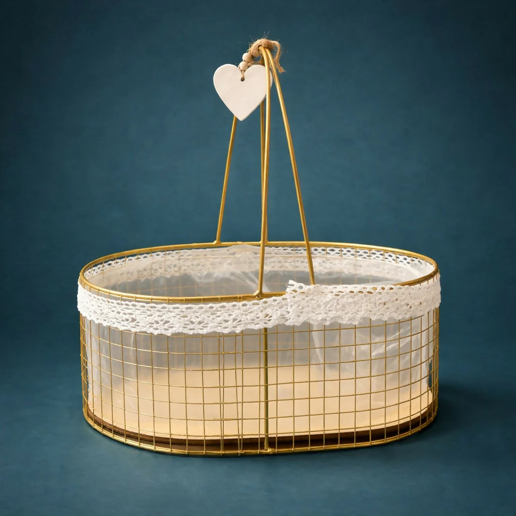 Metal Wire Storage Basket – Elegant Organisation with Handle - Image 3