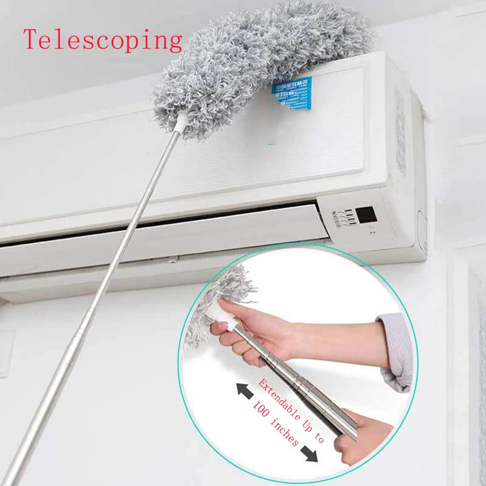 Microfiber Duster – 100-Inch Extendable Handle | Velvet Wipe - Image 4
