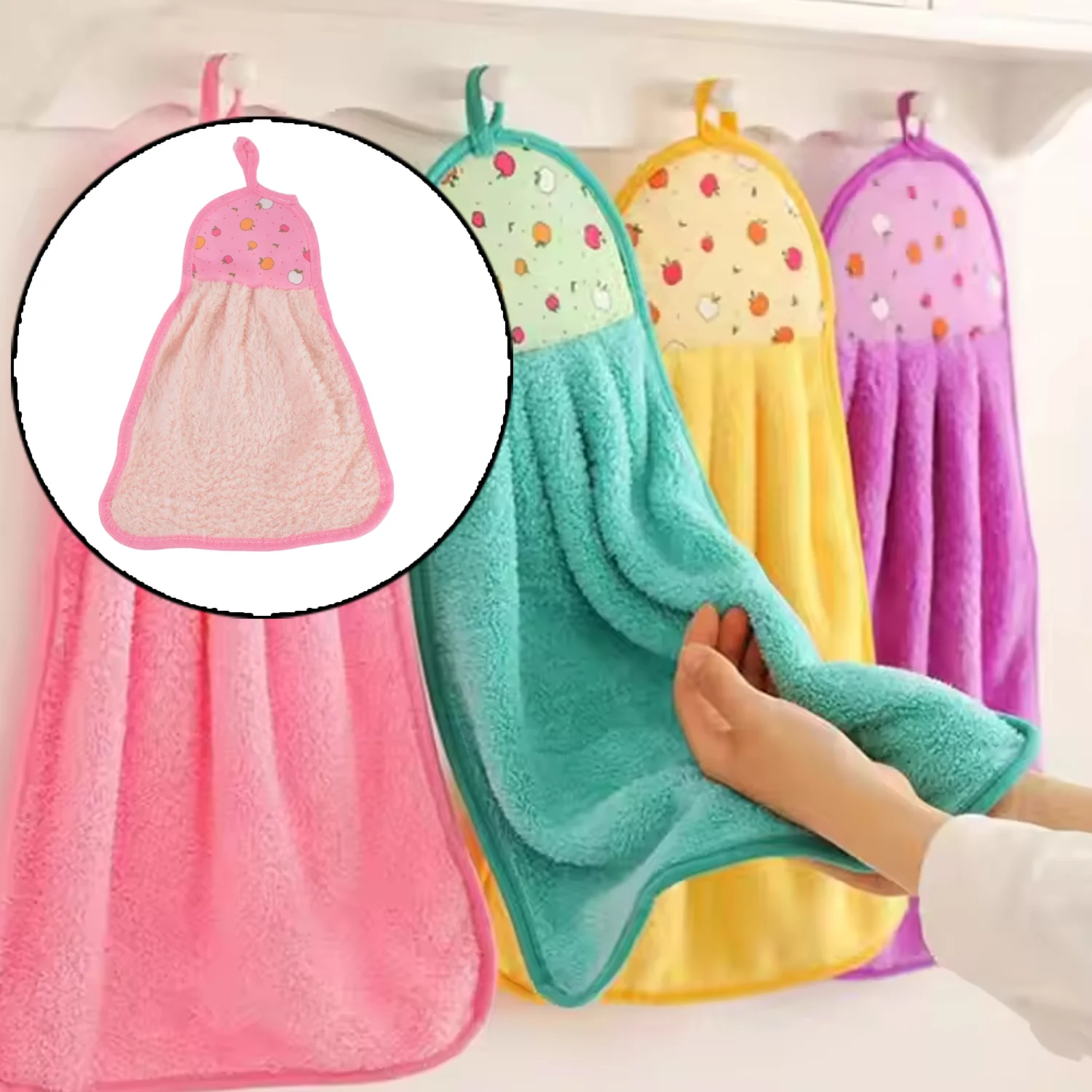 Microfiber Kitchen Towel with Loop – Soft, Quick-Dry & Absorbent - Image 6
