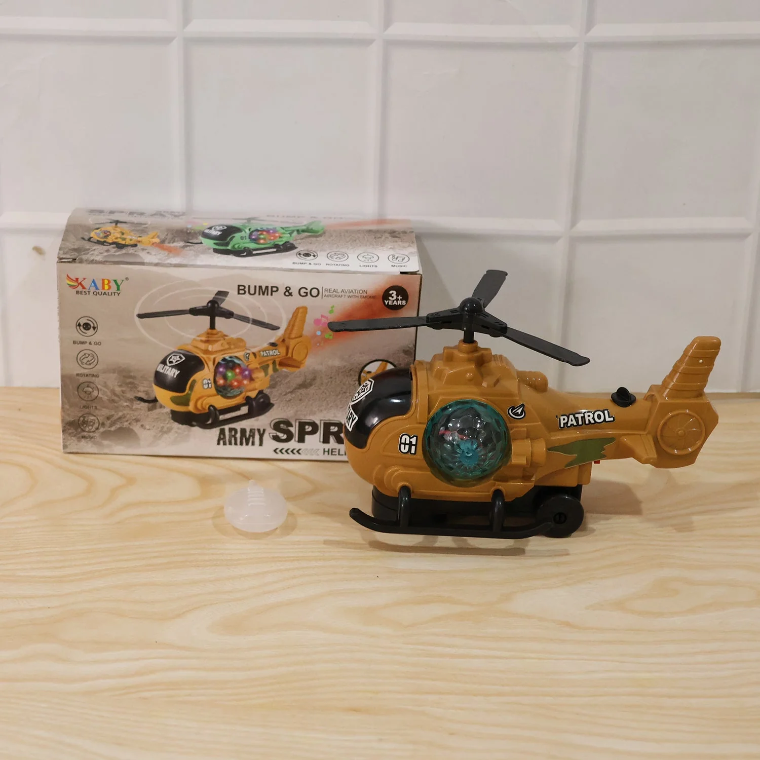 Military Spray Helicopter Toy – Lights, Music & Mist for Kids - Image 9
