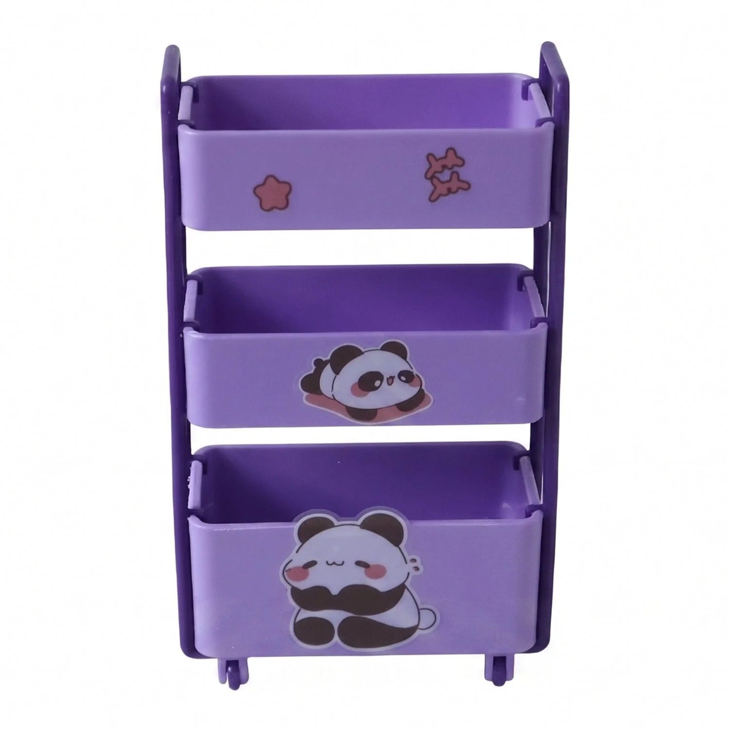 Mini Storage Trolley – 3-Tier Desk Organizer with Wheels for Kids and Office - Image 5