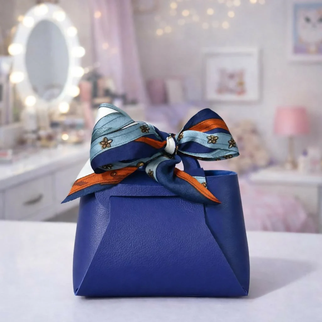 Mini Blue Handbag Organizer – Stylish & Space-Saving for Women - Image 2