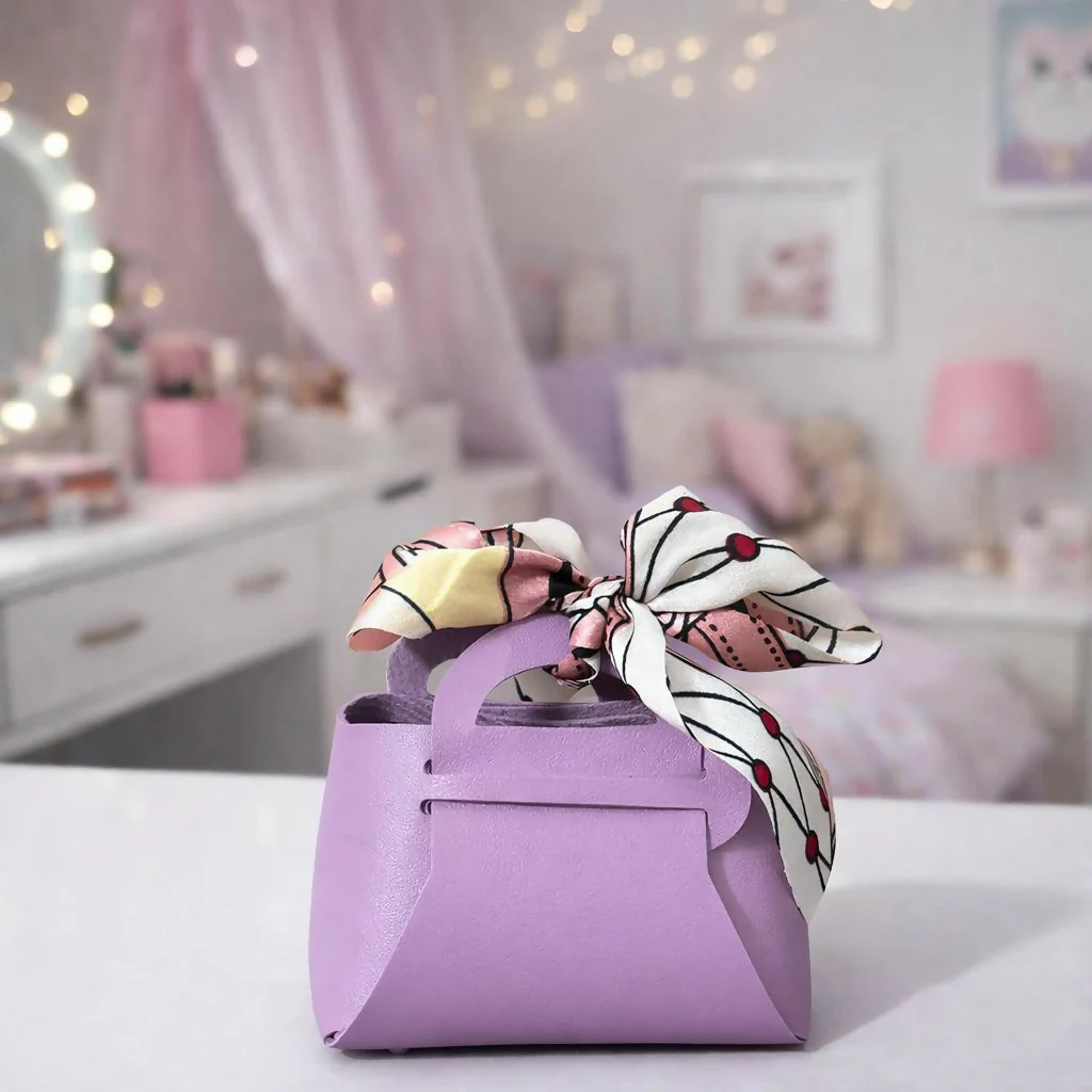 Mini Lavender Handbag Organizer – Elegant & Compact Storage Solution - Image 2