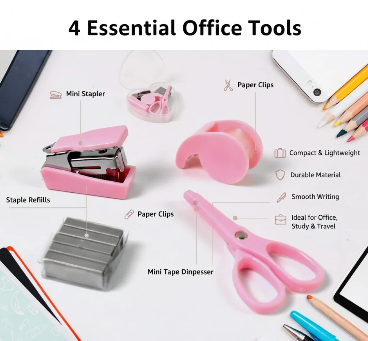 Mini Office Stationery Set – Compact Desk Essentials | VoltDesk - Image 6