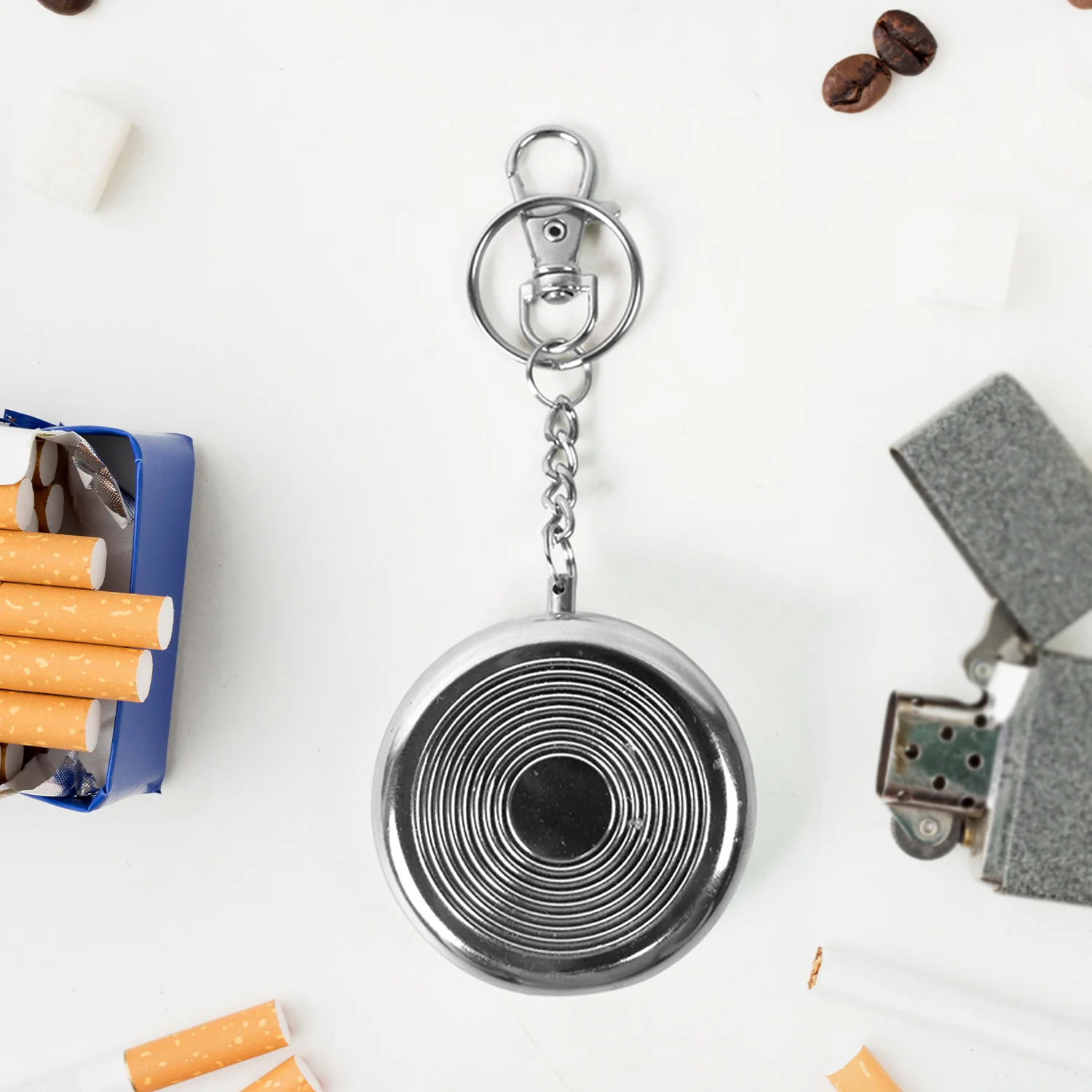 Mini Stainless Steel Ashtray – Portable with Secure Lid for Travel - Image 4
