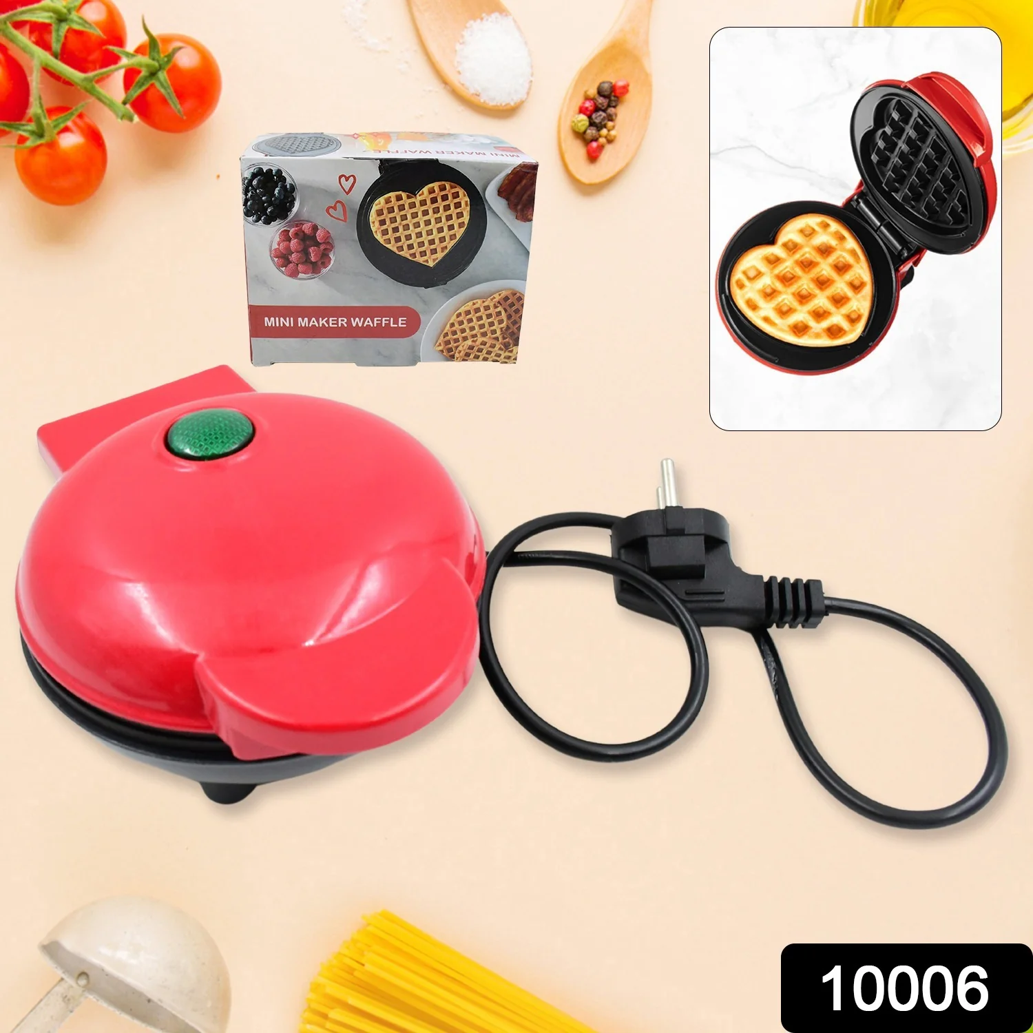 Mini Waffle Maker – Compact Non-Stick Quick Breakfast Iron - Image 2