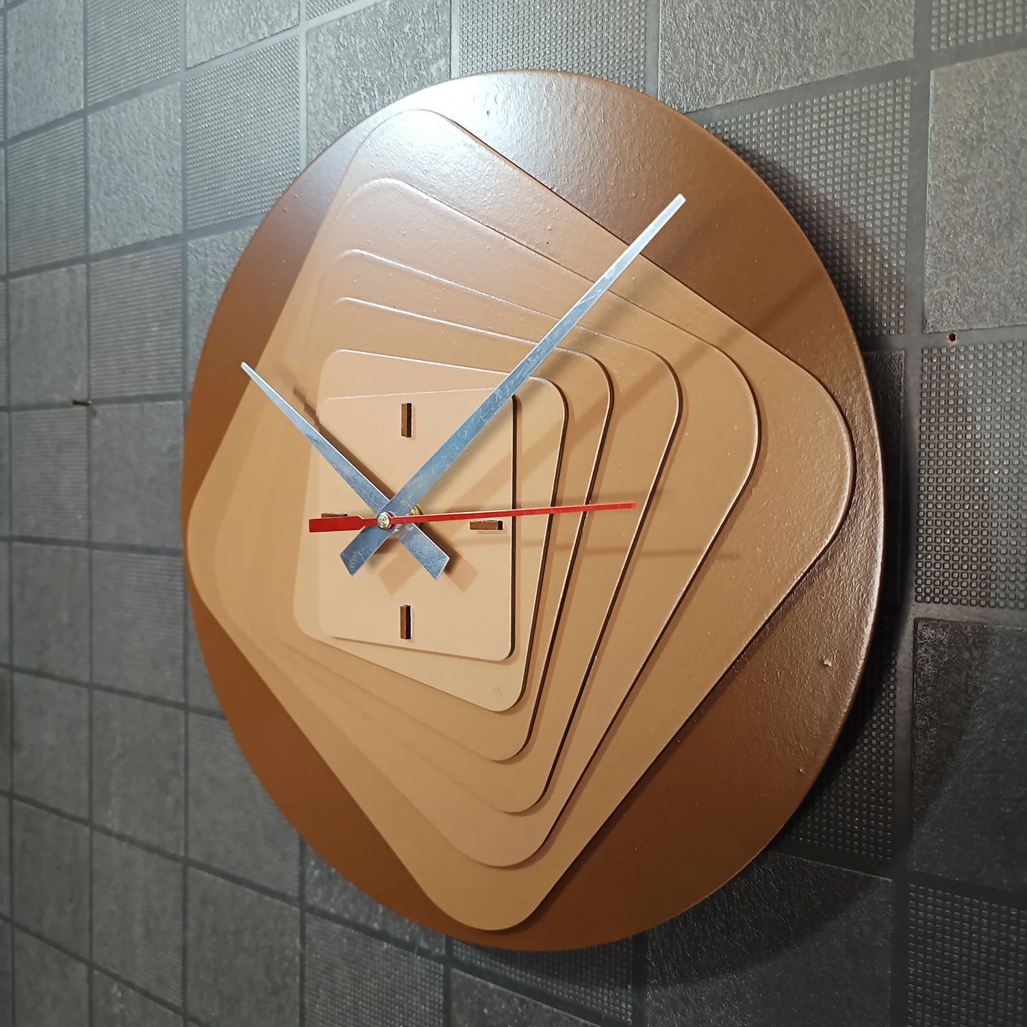 Modern Wooden Wall Clock – Stylish 3D Geometric Design for Home - Image 7