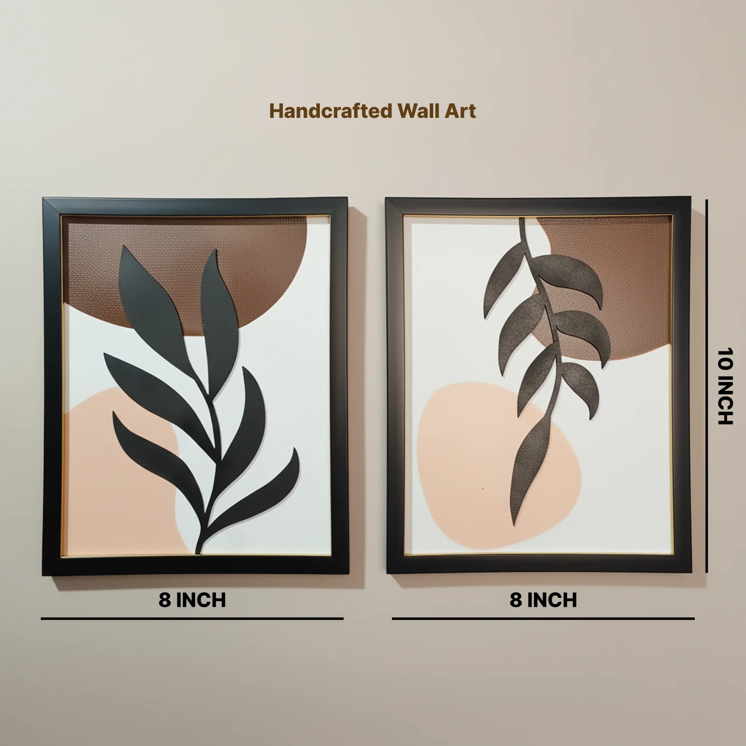 Modern Abstract Leaf Wall Art – Minimalist Botanical Decor Set of 2 - Image 5
