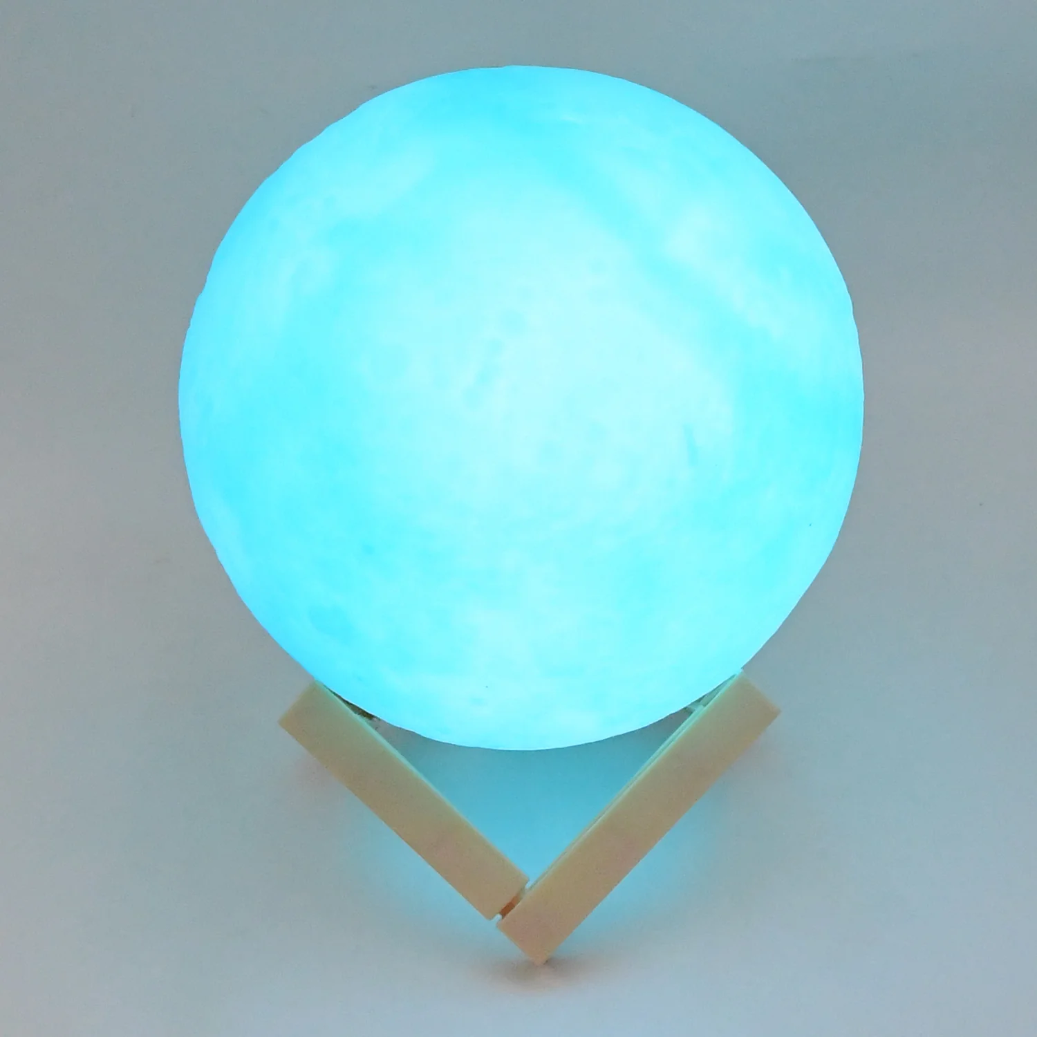 Moon Night Lamp – Blue 3D LED with Plastic Stand | Indo Glow - Image 6