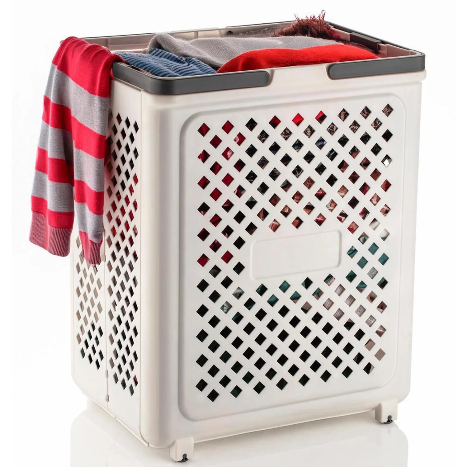 Foldable Laundry Basket with Wheels – Portable & Ventilated - Image 5
