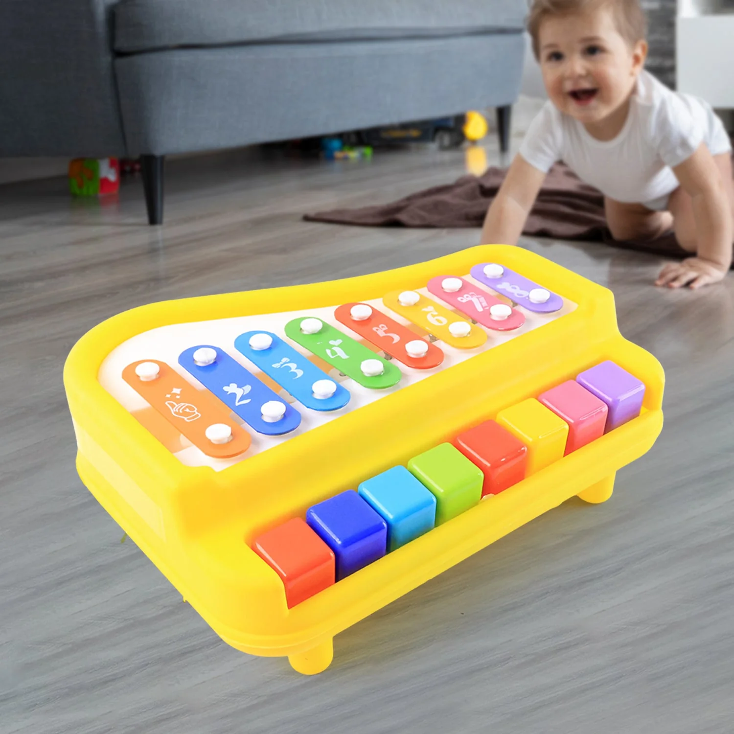 Baby Musical Toy Piano with Xylophone – 2-in-1 Educational Toy - Image 6