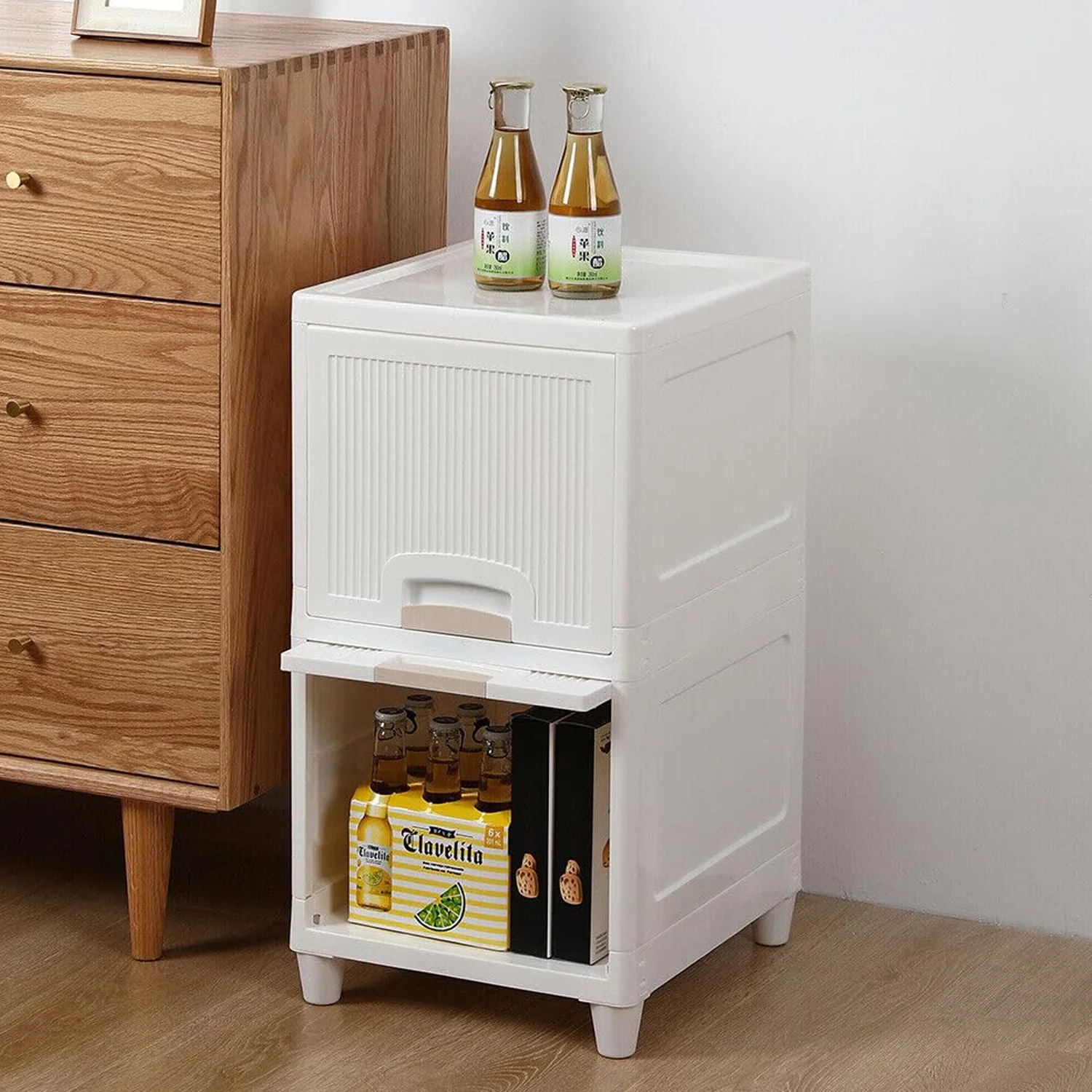 Wardrobe Storage Drawers – 2-Layer Plastic Organizer | Velvet Organizers - Image 6