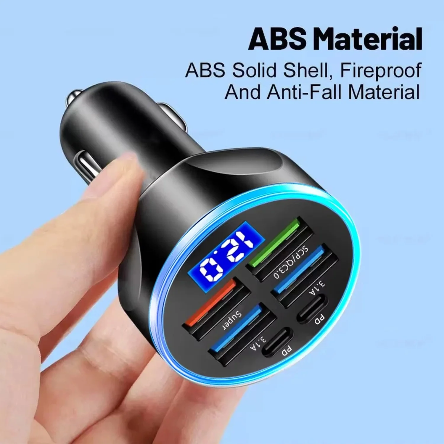 Multi-Port Car Charger – Fast 4 USB Ports for 12V/24V Vehicles - Image 3