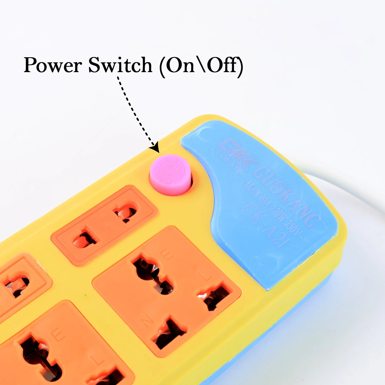 Multi Socket Extension Board – 8 Universal Sockets with Master Switch - Image 3