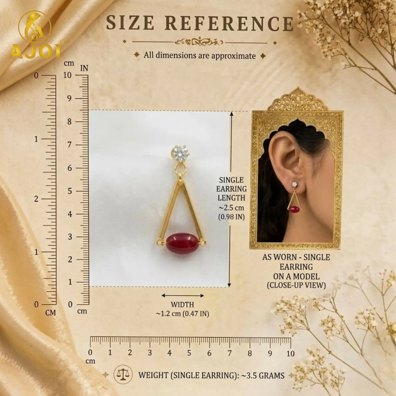 Multicolor Triangle Dangle Earrings – 6 Pair Set for Women & Girls - Image 5