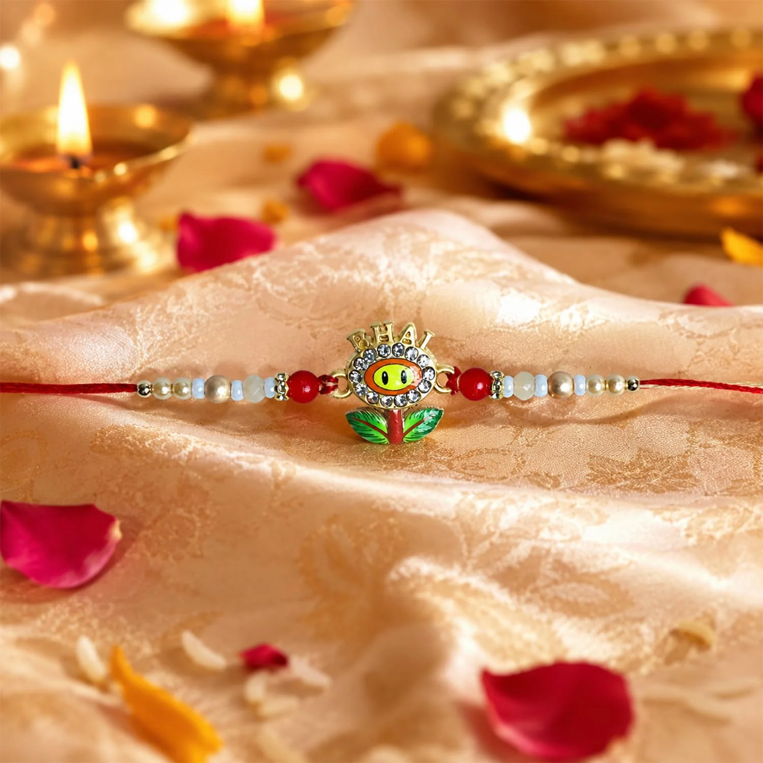 Bhai Flower Multicolor Rakhi – Raksha Bandhan Festive Gift Combo for Brother | Gift - Image 7