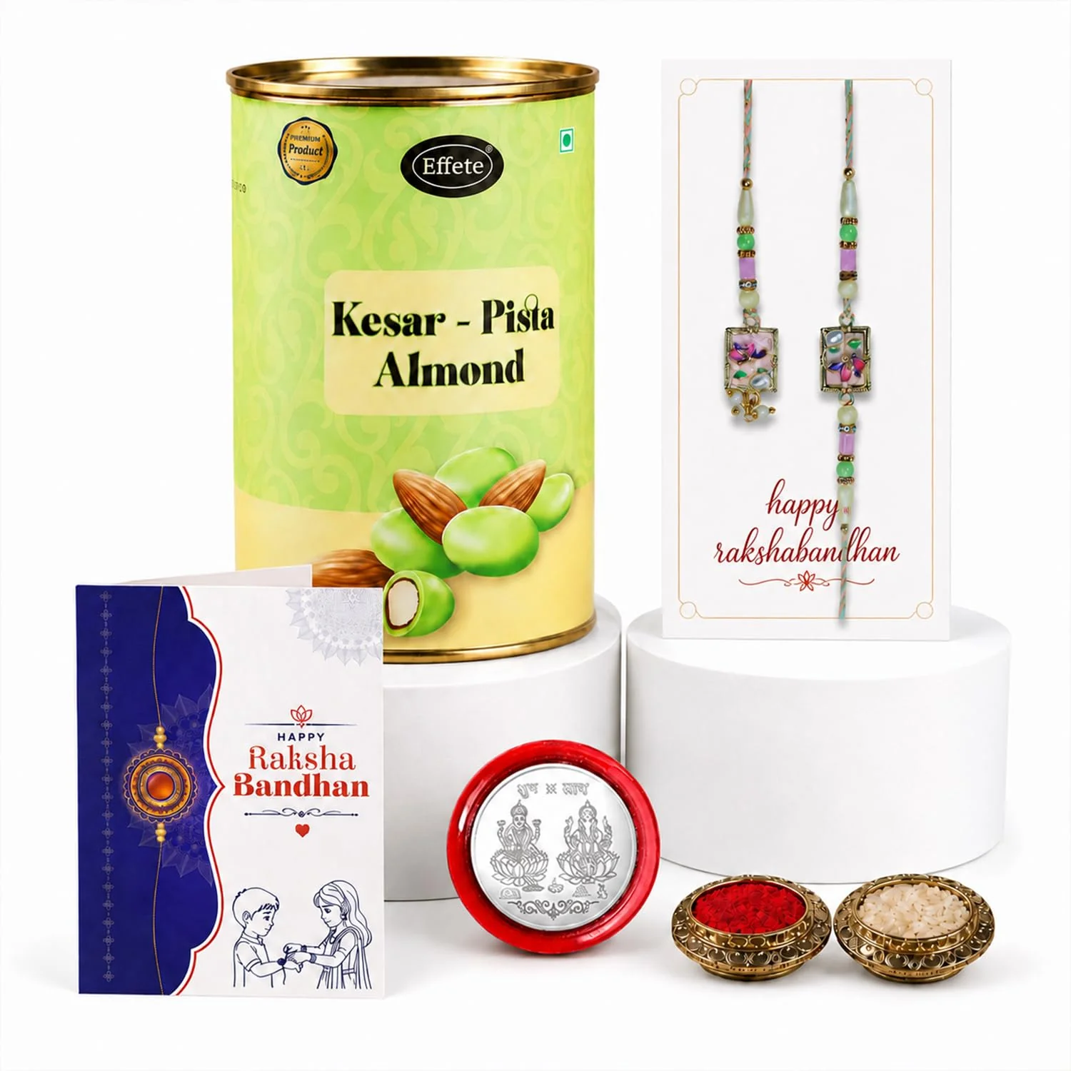 Floral Motif Multicolor Rakhi – Raksha Bandhan Festive Gift Combo for Brother | Gift - Image 3