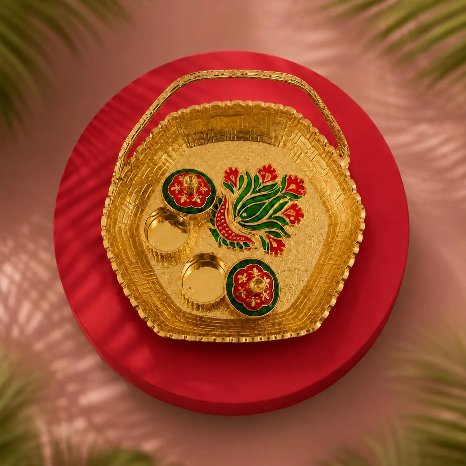 Multicolor Bracelet Rakhi – Basket-Topli Pooja Thali | Raksha Bandhan Combo for Bhai - Image 3