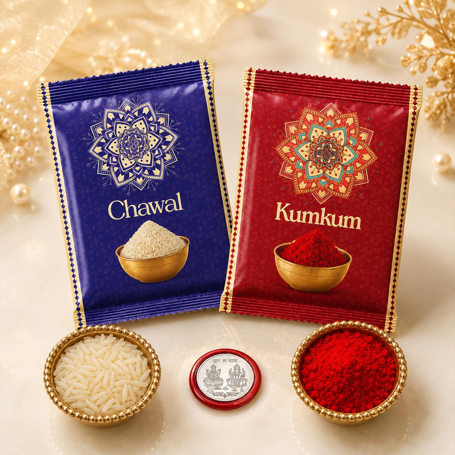 Multicolor Bracelet Rakhi – Basket-Topli Pooja Thali | Raksha Bandhan Combo for Bhai - Image 4