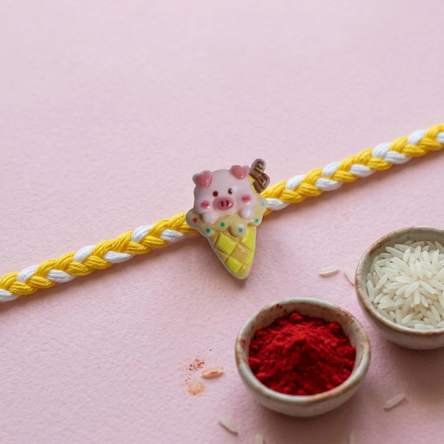 Pig, French Fries Multicolor Rakhi – Raksha Bandhan Gift Combo Set for Brother | Gift - Image 7