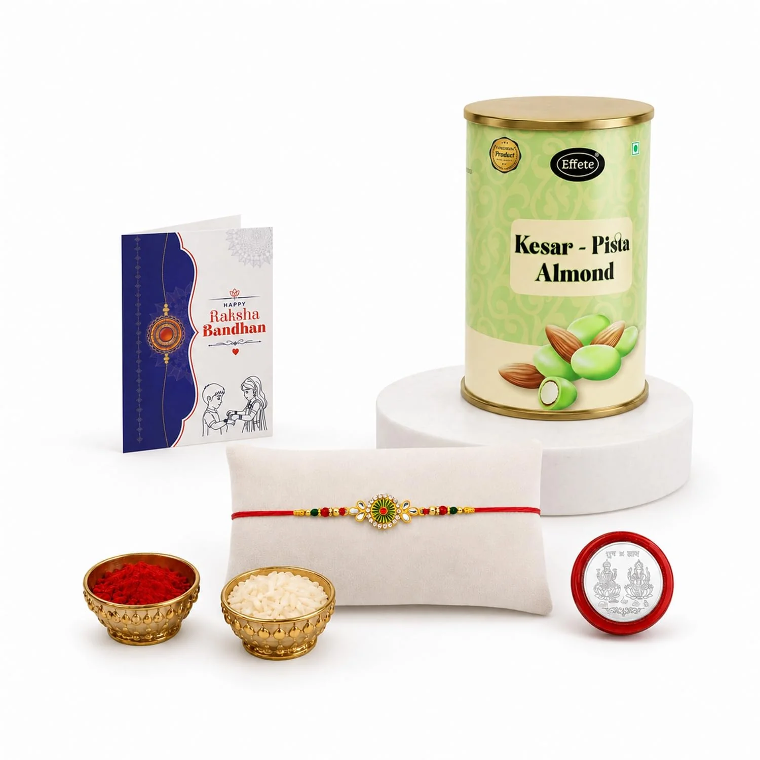 Round Multicolor Rakhi – Chocolate Gift Set for Brother Combo | Raksha Bandhan | Gift - Image 2