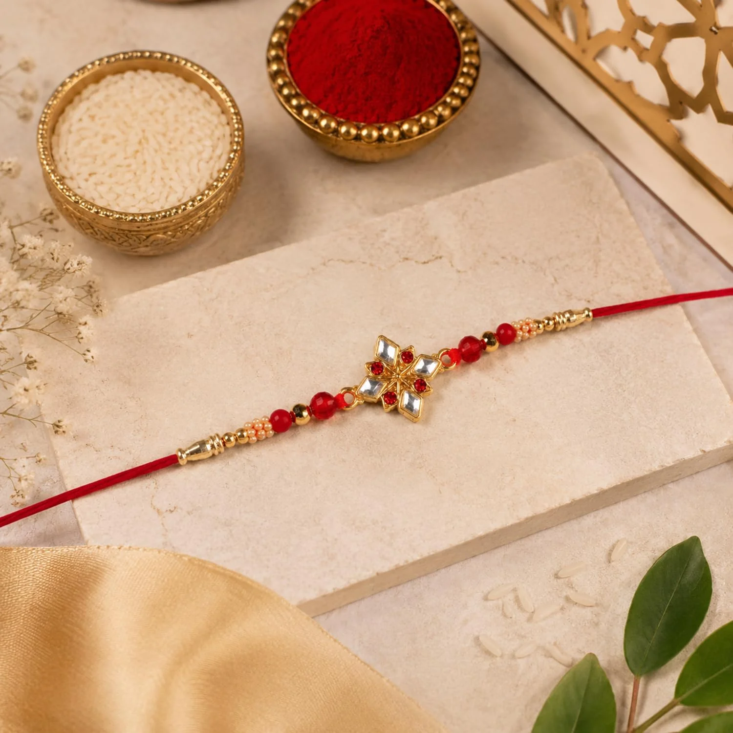 Square Multicolor Rakhi – Chocolate Gift Set for Brother Combo | Raksha Bandhan | Set - Image 7