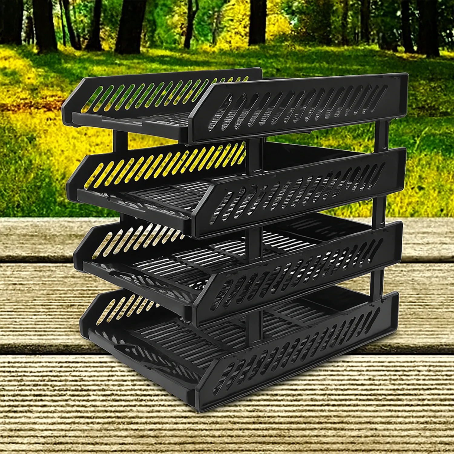 Office File Rack – 4-Layer Desktop Storage with Drawers | FiloDesk - Image 9