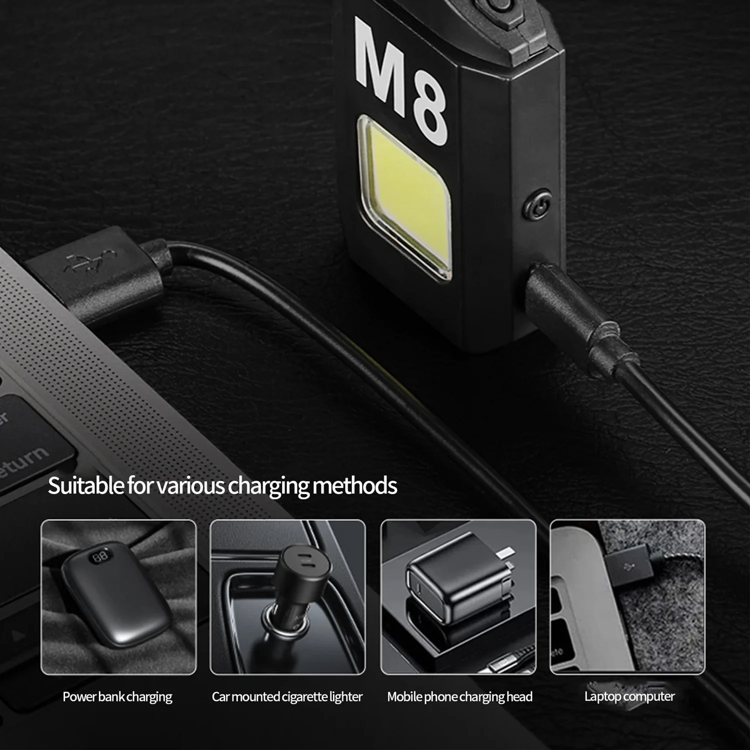 Portable Mini Torch Lighter – USB Rechargeable with Bright LED - Image 4
